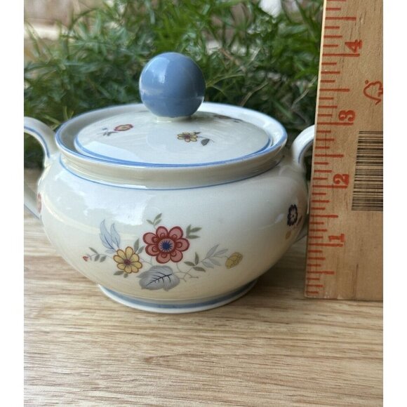 VTG‎ Seltmann Weiden Bavaria Sugar Bowl w Lid 4" Porcelain Flowers Motif Germany - Picture 11 of 13